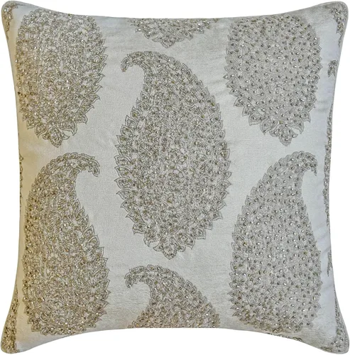 Miniatura 14 de The HomeCentric Funda de cojín para silla, fundas de almohada decorativas de 22 x 22 pulgadas (21.7 x 21.7 in), color plateado, fundas de almohada