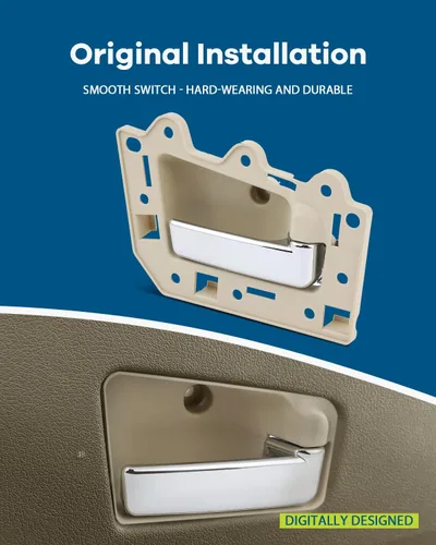 Miniatura 3 de LUJUNTEC Manijas de puerta interiores, manijas de puerta trasera delantera del conductor izquierdo del pasajero derecho, repuesto para Jeep Beige