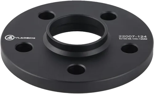 Miniatura 7 de Separadores de rueda Hubcentric negros 5x100 de 1/2 pulgada (12mm) con 56.1mm de diámetro de buje, compatibles con Subaru de 5 pernos para Impreza