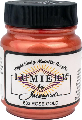Miniatura 82 de Jacquard Lumiere Pintura para Tela de 2.25oz Turquesa Nacarado - Pintura Metálica para Tela, Cuero, Lienzo, Papel y Madera - Pintura Acrílica