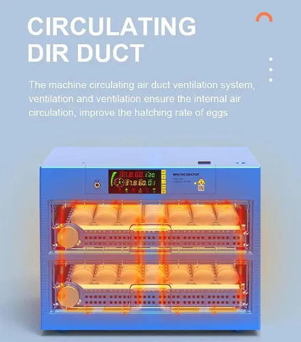 Miniatura 2 de Incubadoras de huevos para incubar huevos de pollo con volteador automático de huevos, pantalla LED y control de humedad, máquina digital para criar