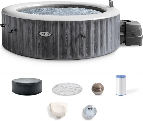 Miniatura 12 de INTEX 28439EP PureSpa Greywood Deluxe - Juego de spa inflable: incluye cubierta de eficiencia energética - Aplicación de control de spa - Panel