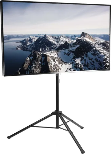 VIVO Soporte de piso para pantalla plana LCD LED de 37 a 75 pulgadas, soporte de TV portátil con altura ajustable, negro, STAND-TV75T