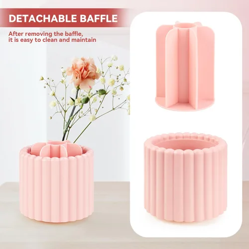 Miniatura 7 de yuntop Paquete de 1 organizador de brochas de maquillaje giratorio de 360°, soporte para brochas de maquillaje de 7 ranuras para tocador, tocador