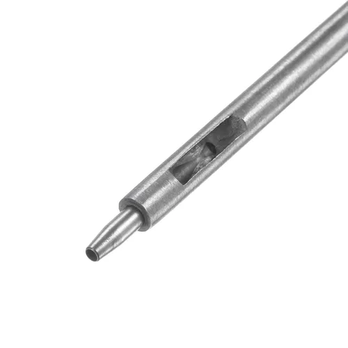 Miniatura 4 de HARFINGTON Perforadora de cuero de 0.079 pulgadas, recta, redonda, ojal, remache a presión, fijador para cuero, artesanía, ropa, bolso, cortina