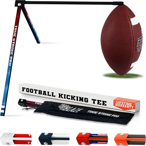 Miniatura 11 de True Strike Pro Football Kicking Tee - Ultimate Football Tee Compatible with All Ball Sizes, Bonus Goal Kicking Tracker, Field Goal Football Holder