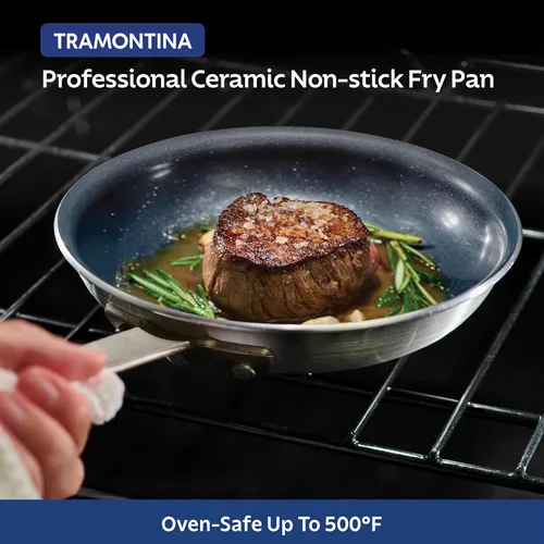 Miniatura 7 de Tramontina Sartén profesional de cerámica antiadherente grande de 12 pulgadas, sartén de aluminio de calibre pesado con revestimiento antiadherente