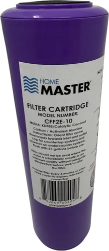 Home Master Filtro de fluoruro de repuesto CFF2E-10 Jr Elite, se adapta a carcasas estándar de 10 pulgadas, 5 etapas, alúmina activada, carbonos F2