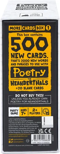 Miniatura 7 de Exploding Kittens Paquete de expansión Poetry for Neanderthals 2+ jugadores - Edades 7+ - 15 minutos de juego - Juego original necesario, 500 cartas