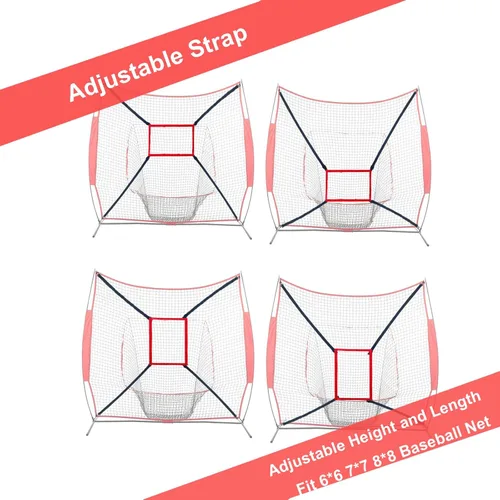 Miniatura 3 de Objetivo Strike Zone para red de béisbol y softbol, objetivo de práctica para lanzamiento, golpeo, bateo y atrapada, ayudas de entrenamiento