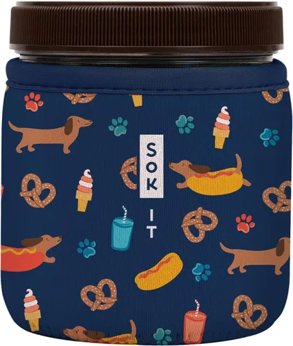 Miniatura 164 de Sok It IceCreamSok - Funda de neopreno aislada (flores abstractas, pintas de helado cónicas)
