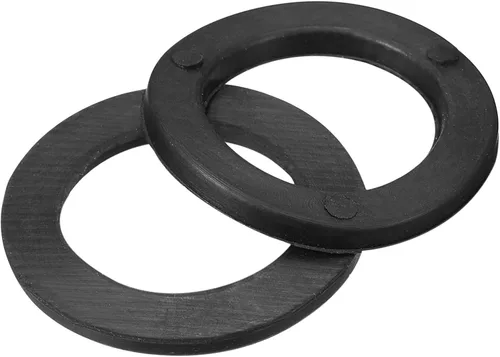 uxcell Arandela de mancuernas, 5 arandelas de goma planas de 0.98 pulgadas x 1.18 pulgadas x 0.18 pulgadas para mancuernas de barra, color negro