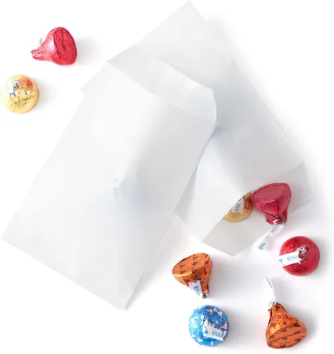 Miniatura 8 de Tendwarm 100 bolsas de papel kraft de tamaño pequeño de 3 x 5 pulgadas, tamaño pequeño, color marrón, bolsa de regalo plana para fiestas, bodas