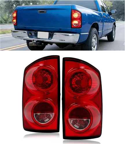 Luz trasera HECASA compatible con 2007-2009 Dodge Ram 1500/2500/3500 ensamblaje de lámpara de luz trasera de camioneta para lado del conductor Lente