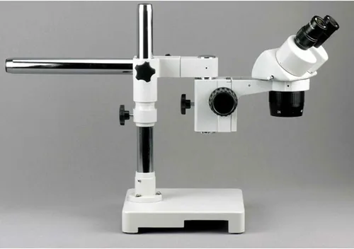 Miniatura 2 de AmScope Microscopio estéreo binocular SW-3B13, oculares WH10x, aumento 10X y 30X, objetivo 1X/3X, soporte de brazo único