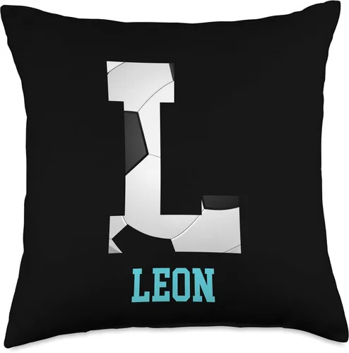 Miniatura 4 de Cojín de fútbol con letras de meta de campo y alfabeto León