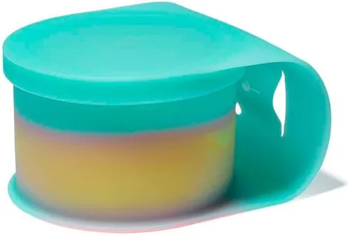 Miniatura 24 de Silipint Cuenco de silicona con tapa Go Go Connected, irrompible, no tóxico, apto para lavavajillas (Aurora, 25 onzas, paquete de 2)