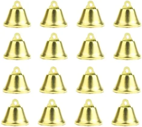 HLLMX - 16 campanas de cascabel de la libertad dorada de 1.496 in/1.5 pulgadas, campanas brillantes de la libertad para hacer manualidades,