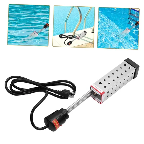Miniatura 8 de ORFOFE Calentador de agua portátil de inmersión para piscina de 1500 W, calentador de agua duradero sobre el suelo con enchufe, ideal