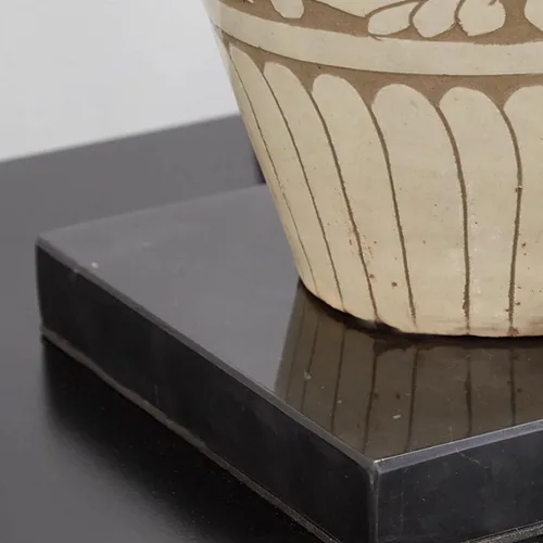 Miniatura 5 de Lámpara para escritorio, sala de estar, estudio, sala de té, lámpara de mesa decorativa de cerámica, estilo retro Wabi-sabi, lámpara de mesa