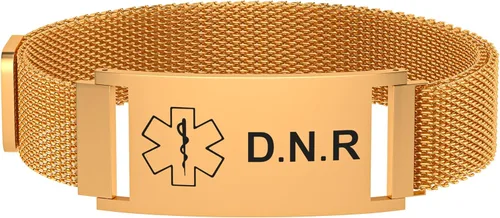 Miniatura 22 de Pulsera de alerta médica para mujeres y hombres, pulsera ajustable con identificación de alerta médica para epilepsia diabética D.N.R marcapasos