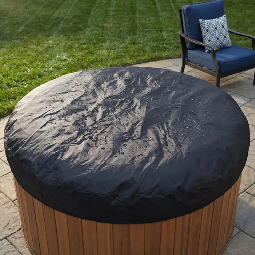 Miniatura 3 de DOITOOL Cubierta redonda para bañera de hidromasaje, cubierta antipolvo para piscina, resistente al agua, manta solar térmica, para vida al aire