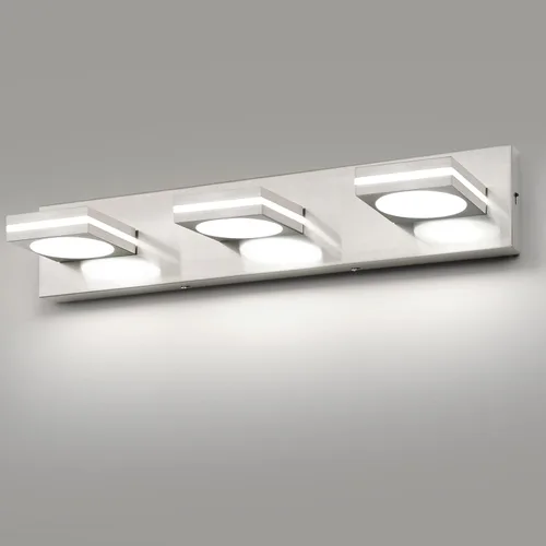 Miniatura 18 de OKELI Lámpara LED de tocador de baño de 3 luces, accesorios de iluminación de pared de baño modernos dorados sobre espejo (3CCT, 3000K-6000K)