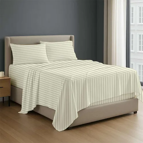 Miniatura 13 de NON Sticky cotton - Juego de sábanas de 4 piezas de algodón egipcio de alta calidad, de bolsillo profundo, ropa de cama suave y transpirable