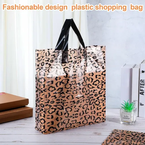 Miniatura 4 de Tudomro 150 bolsas de boutique a granel de 10 x 13 pulgadas, bolsas de plástico reutilizables para regalos de compras con asas para pequeñas