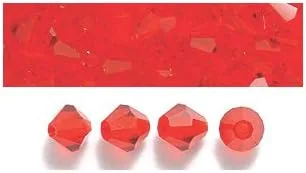 Miniatura 2 de PRECIOSA Diamante de cristal checo de 0.157 in/cuentas de bicona, Siam claro, 144 piezas
