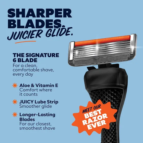Miniatura 5 de Dollar Shave Club Ultimate Set 4 cartuchos de repuesto de afeitado extra apurado, 1 maquinilla, 1 exfoliante de preparación de 3 onzas, 1 crema