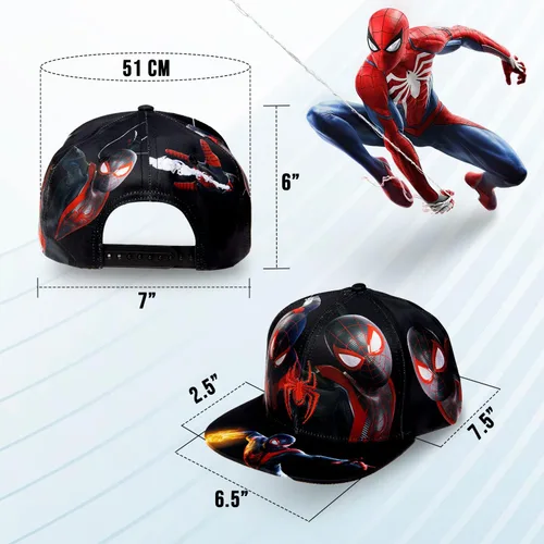 Miniatura 3 de Marvel Comics - Gorra de béisbol para hombre, diseño de Spiderman, bordadoimpreso