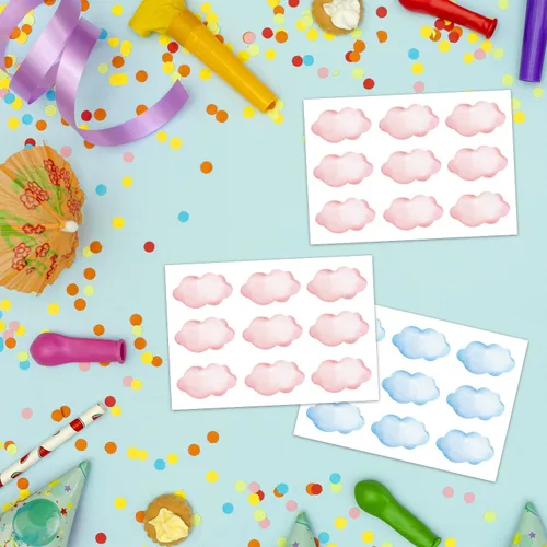 Miniatura 4 de Juego de fiesta de revelación de género para niño o niña, tablero de póster de revelación de género azul y rosa con calcomanías, kit