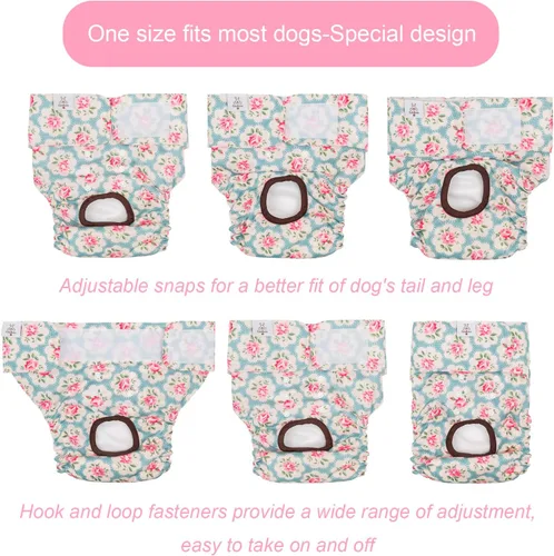Miniatura 2 de CuteBone - Pañales para perras, paquete de 3 unidades para perritos, talla XS, D14XS