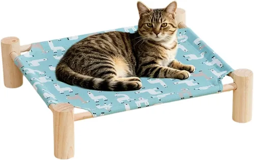 Miniatura 8 de Dog Hammock - Cat Hammock Bed Wooden Elevated Dog Bed, Stable Removable Sleeping Cot, Quick to Install Pet Cot for Home Living Room Apartment Dorm