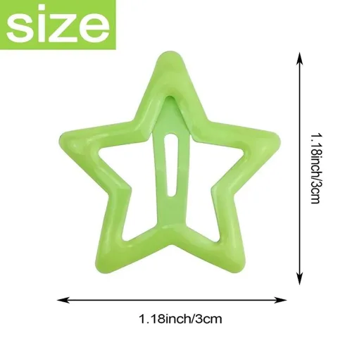 Miniatura 5 de Pinzas para el cabello Y2K de estrellas coloridas para niñas/niños, bonitos pasadores de pelo de estrella, clip de metal a presión, accesorios