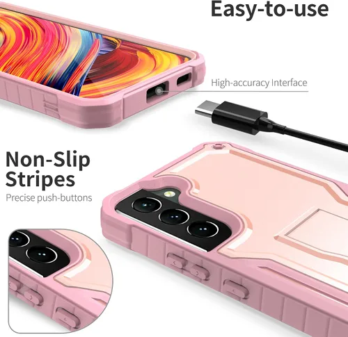 Miniatura 2 de ExoGuard Funda para Samsung Galaxy S22 Plus, funda de goma resistente a prueba de golpes con protector de pantalla para teléfono Samsung S22 Plus