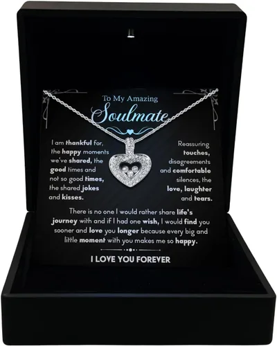 Miniatura 29 de TRYNDI Collar - Regalos para esposa del marido: Navidad, aniversario, ideas de cumpleaños; regalos románticos para ella