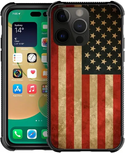 Miniatura 25 de ZHEGAILIAN Funda compatible con iPhone 14, funda de munición AK 47, parte trasera de vidrio templado+funda protectora de TPU de silicona suave