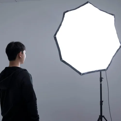 Miniatura 8 de Godox SB-UE Octagon Softbox 47"/120cm Paraguas Softbox Reflector con rejilla de panal para flash Speedlight (montaje Bowens)