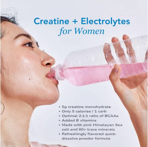 Miniatura 3 de Zeal Naturals Creatina con electrolitos y salud cerebral nootrópicos - 30 porciones Apoyo de las mujeres para energía, fuerza, concentración e