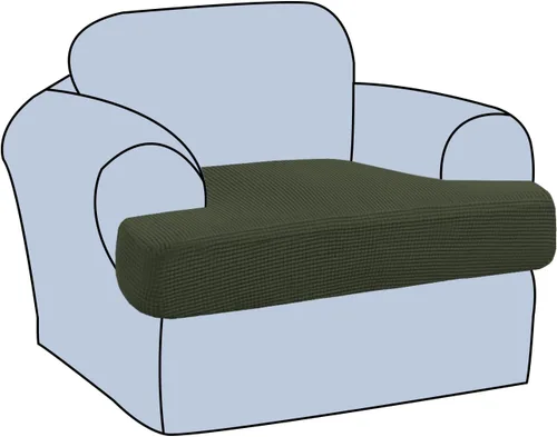 Miniatura 28 de H.VERSAILTEX Funda Elástica para Sillón Sofá con Cojín en Forma de T, Fundas de Cojín en T para Sala de Estar, Funda para Sillón Sofá, Funda