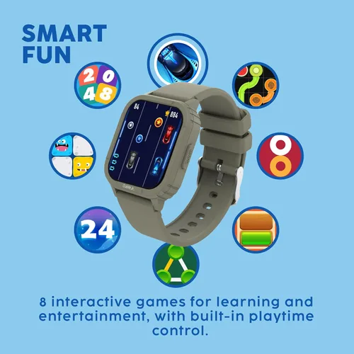 Miniatura 9 de Cubitt Jr - Reloj inteligente con rastreador fitness para niños y adolescentes, con temperatura corporal de 24 horas, juegos, contador de pasos