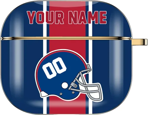 Miniatura 32 de Funda personalizada para casco de fútbol americano con nombre y número para AirPods Pro de 3ª generación Pro 2 (2019 2021 2022) Funda protectora