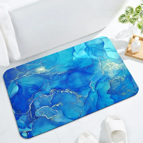 Miniatura 9 de Gibelle Alfombra de baño súper absorbente, de secado rápido, delgada, para debajo de la puerta, antideslizante, parte trasera de goma, para frente