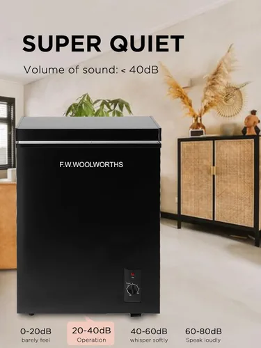 Miniatura 4 de F.W.WOOLWORTHS Congelador de pecho de 3.5 pies cúbicos con cesta extraíble, termostato ajustable 7 para congelador profundo, congelador compacto