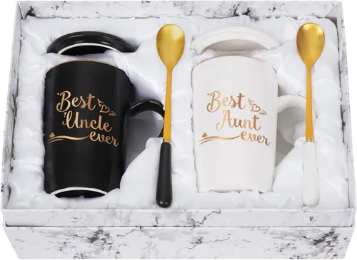 Miniatura 8 de Cabtnca Regalo para Tía y Tío, Mejor Taza de Tía y Tío de la Historia, Regalo de Cumpleaños Navidad Día de la Madre Día del Padre para Tías y Tíos