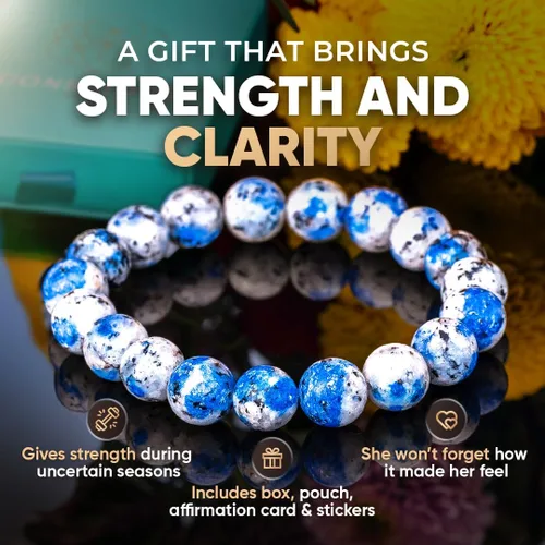 Miniatura 12 de Conscious Items Pulseras espirituales para mujeres y hombres, pulsera de cristal curativo con piedras naturales para meditación, alineación