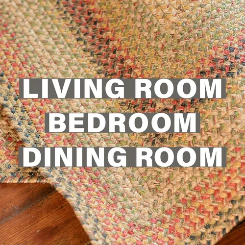 Miniatura 7 de Homespice Kingston - Alfombras trenzadas ovaladas de 5 x 8 pies, alfombras trenzadas de estilo rústico para sala de estar, dormitorio y comedor