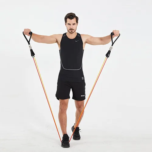 Miniatura 3 de Bandas de resistencia para entrenamiento con asas para hombres y mujeres, bandas de ejercicio para pesas de fitness, entrenamiento, hogar, oficina